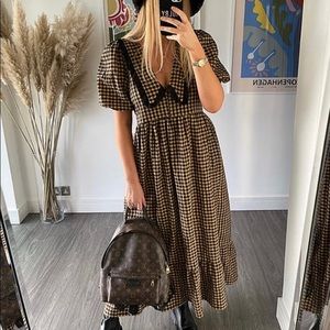 Molby the Label Brown Gingham Bertie Dress